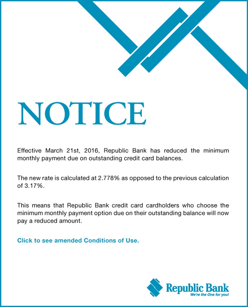 NOTICE Credit Card Monthly Payment Republic Bank notice-credit-card-monthly-payment-republic-bank